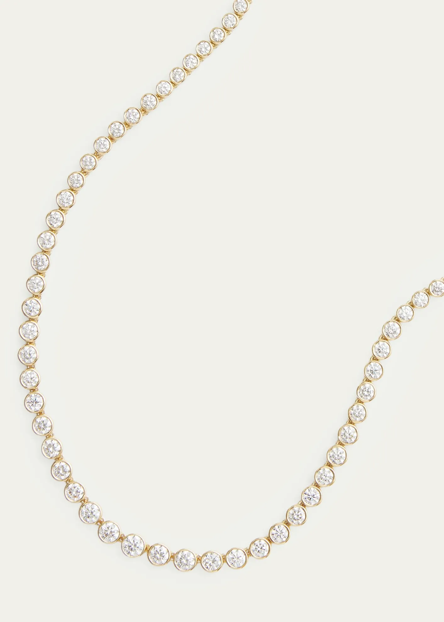 Jamie Wolf18K Yellow Graduated Bezel Set Diamond Necklace