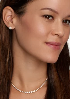 Jamie Wolf18K Yellow Graduated Bezel Set Diamond Necklace