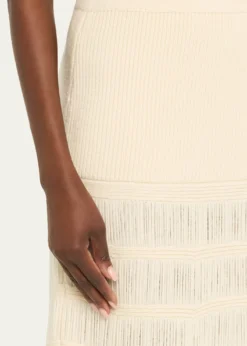 Jane WadePinstripe Short-Sleeve Dress
