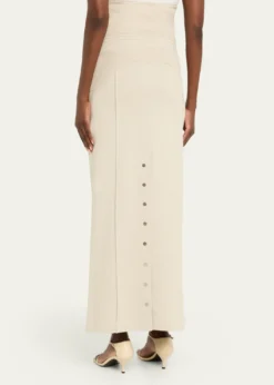 Jane WadePinstripe Short-Sleeve Dress