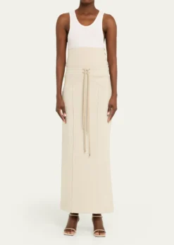 Jane WadePinstripe Short-Sleeve Dress