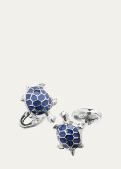 Jan LeslieBlue Turtle Cuff Links