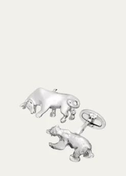 Jan LeslieBull and Bear Cuff Links