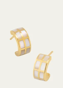 Jan LeslieDash Rectangle Gemstone Huggie Earrings