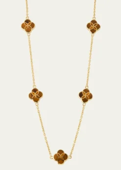 Jan LeslieFive Petal Gemstone Station Necklace
