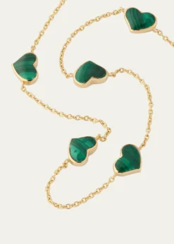Jan Leslie18K Gold Plated 5 Station Heart Necklace, 30"L