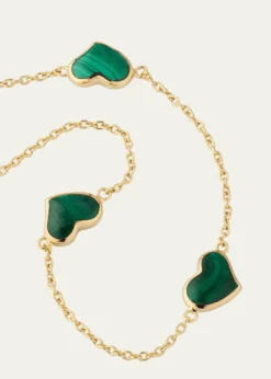 Jan Leslie18K Gold Plated Triple Station Heart Necklace, 20