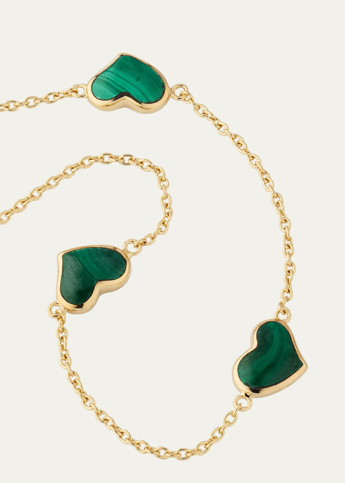 Jan Leslie18K Gold Plated Triple Station Heart Necklace, 20"L