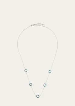 Jan LeslieLapis, Blue MOP and Turquoise Dash Circle Five-Station Necklace