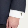 Jan LeslieMarcasite Mother-of-Pearl Penguin Cuff Links