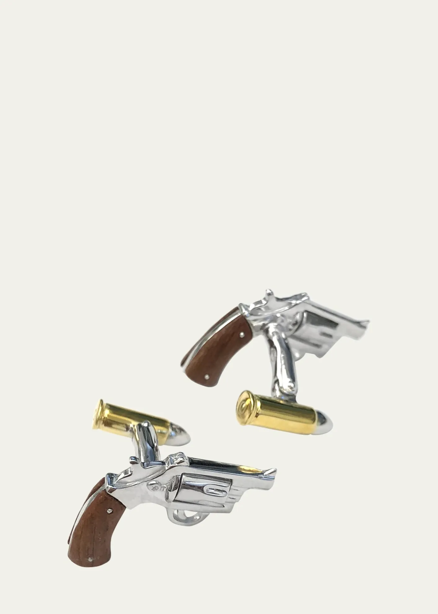 Jan LeslieMen's Gun and Bullet Cufflinks