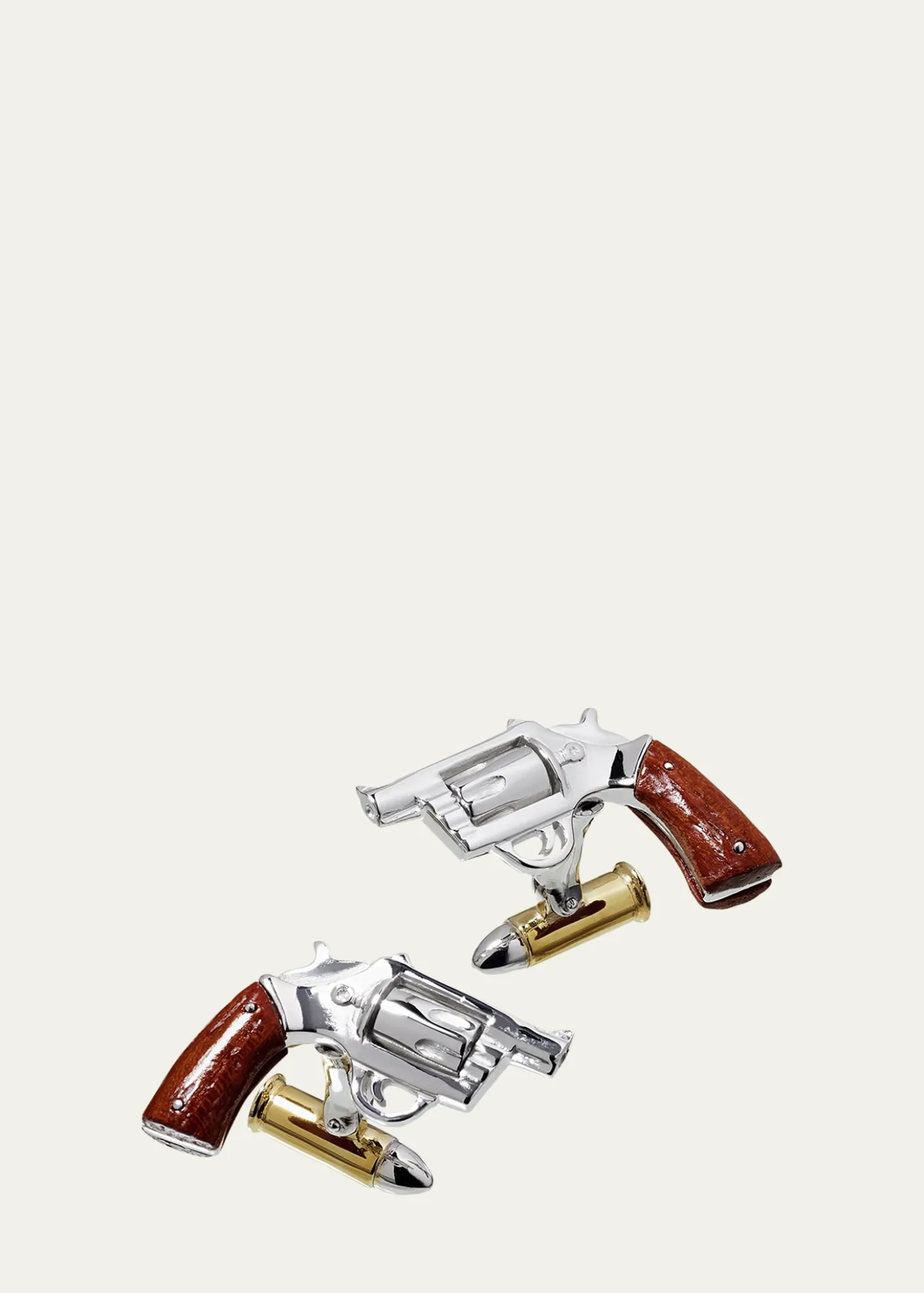 Jan LeslieMen's Gun and Bullet Cufflinks