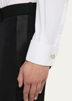 Jan LeslieMen's 18K Gold Vermeil Mother of Pearl Clover Cufflinks
