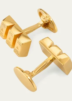 Jan LeslieMen's 18K Gold Vermeil Bullion Bar Cufflinks