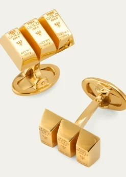 Jan LeslieMen's 18K Gold Vermeil Bullion Bar Cufflinks