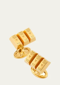 Jan LeslieMen's 18K Gold Vermeil Bullion Bar Cufflinks