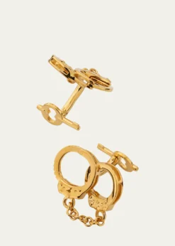 Jan LeslieMen's 18K Gold Vermeil Handcuff Cufflinks