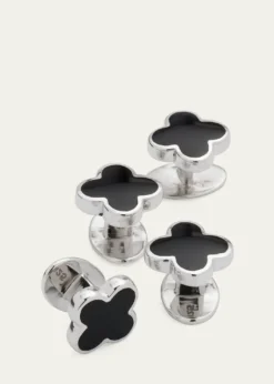 Jan LeslieMen's Mother-of-Pearl Clover Shirt Studs