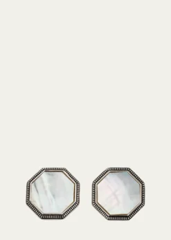 Jan LeslieMen's Octagon Mother-Of-Pearl Cufflinks