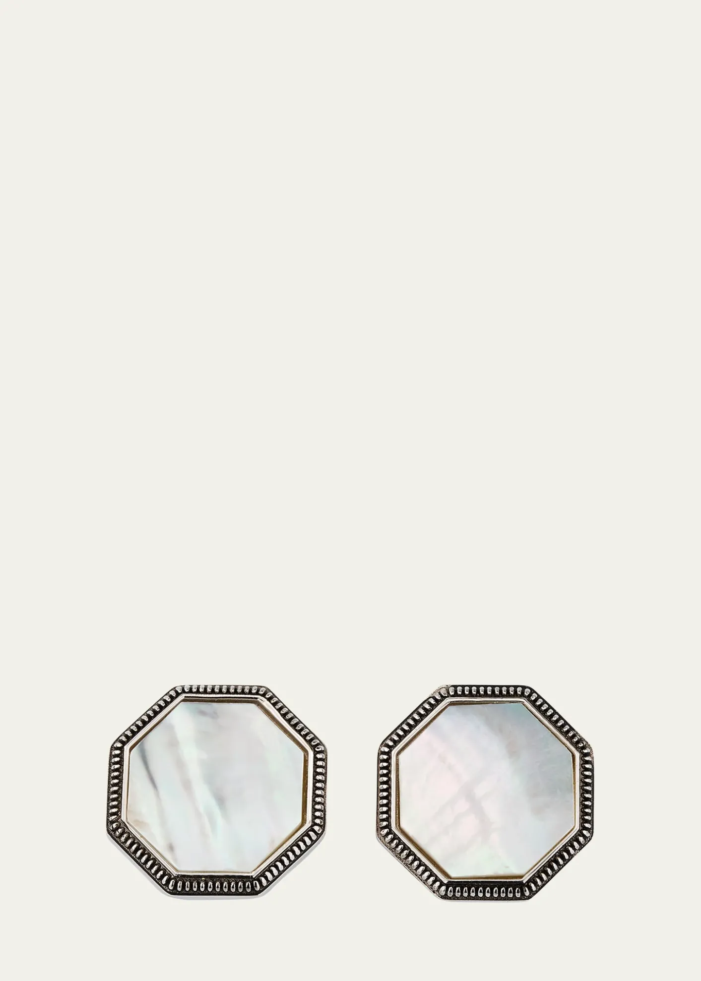Jan LeslieMen's Octagon Mother-Of-Pearl Cufflinks