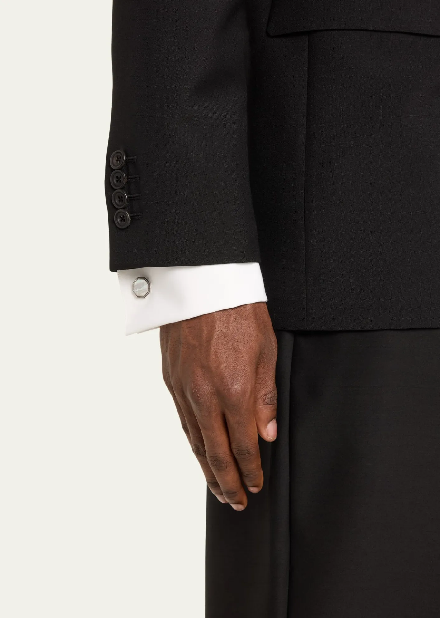 Jan LeslieMen's Octagon Mother-Of-Pearl Cufflinks