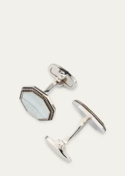 Jan LeslieMen's Octagon Mother-Of-Pearl Cufflinks