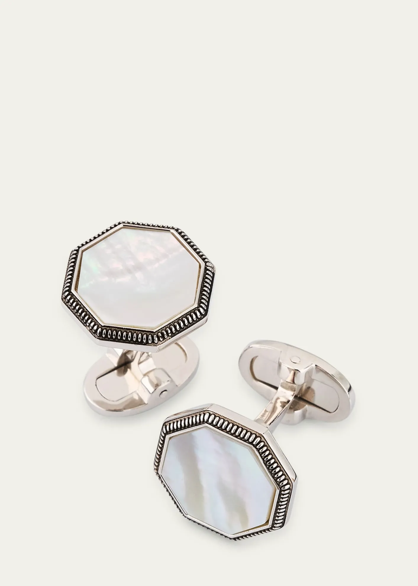 Jan LeslieMen's Octagon Mother-Of-Pearl Cufflinks