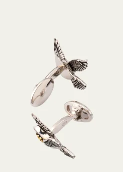 Jan LeslieMen's Peace Dove Sterling Silver Cufflinks