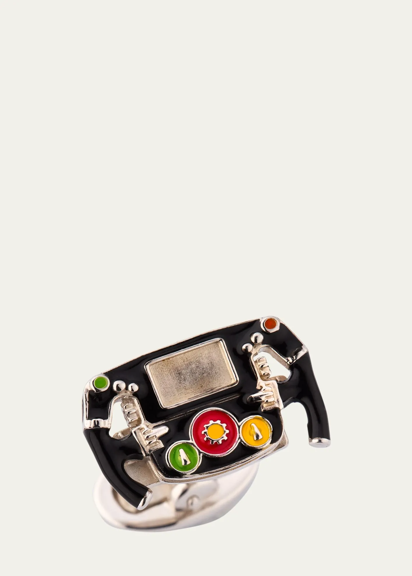 Jan LeslieMen's Race Car Dashboard Enamel and Sterling Silver Cufflinks