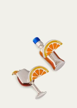 Jan LeslieMen's Spritz Cocktail Enamel Cufflinks