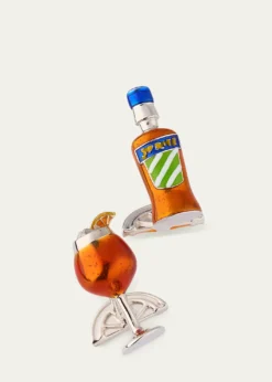 Jan LeslieMen's Spritz Cocktail Enamel Cufflinks