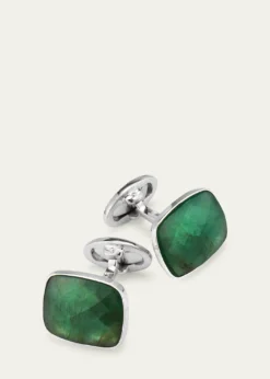Jan LeslieMen's Square Emerald Cufflinks