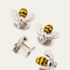 Jan LeslieMen's Sterling Silver Bee Tuxedo Stud Set