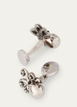 Jan LeslieMen's Sterling Silver Octopus Cufflinks
