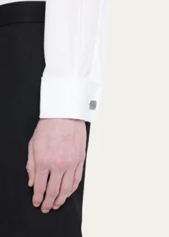 Jan LeslieMen's Sterling Silver Dotted Square Cufflinks
