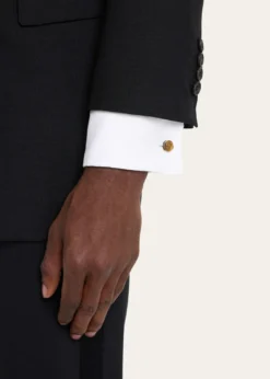 Jan LeslieMen's Tiger's Eye Rose Shirt Studs