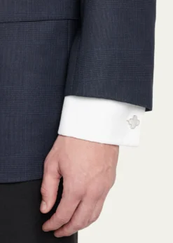 Jan LeslieMother-of-Pearl Clover Cuff Links