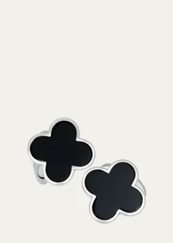 Jan LeslieOnyx Clover Cuff Links