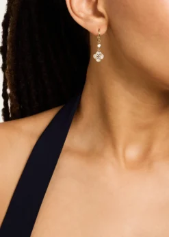 Jan LesliePetal Gemstone Drop Earrings