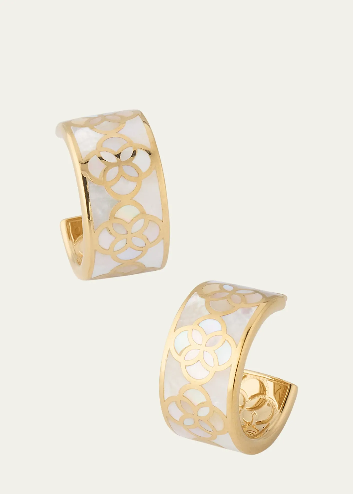 Jan LesliePetal Gemstone Huggie Earrings