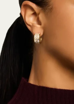 Jan LesliePetal Gemstone Huggie Earrings