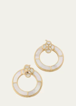 Jan LesliePetal Mother-of-Pearl Post Hoop Earrings