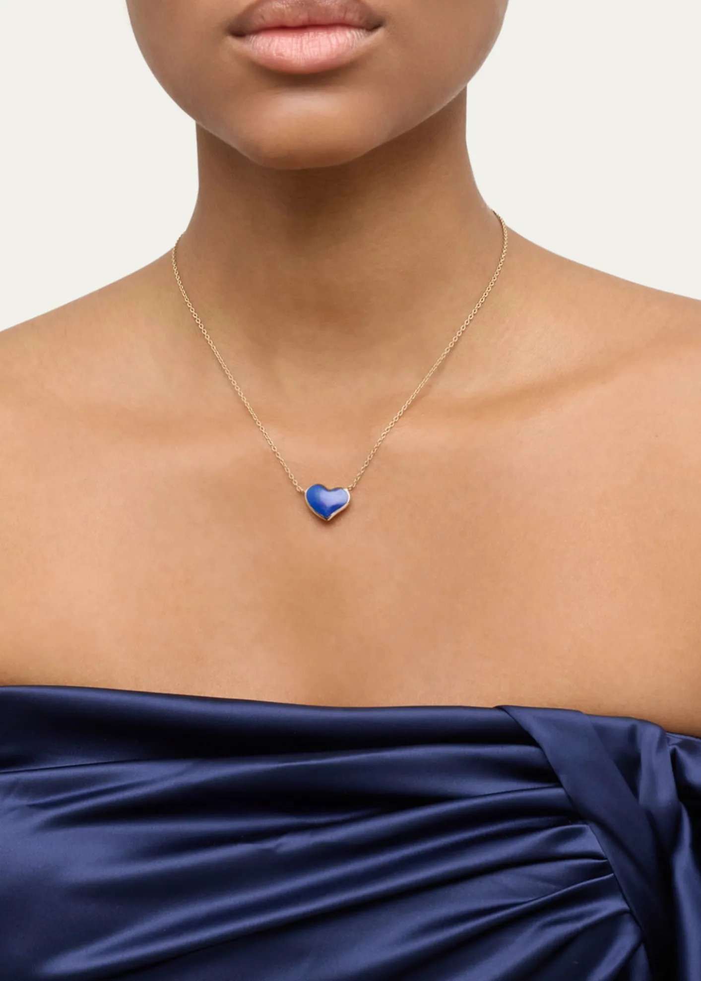 Jan LeslieSingle Heart Gemstone Pendant Necklace, 18"L