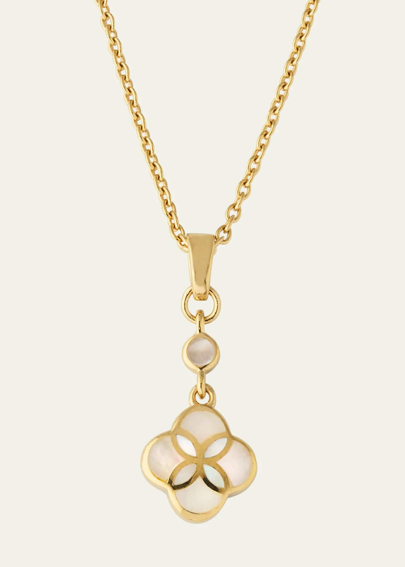 Jan LeslieSingle Petal Mother of Pearl Drop Necklace