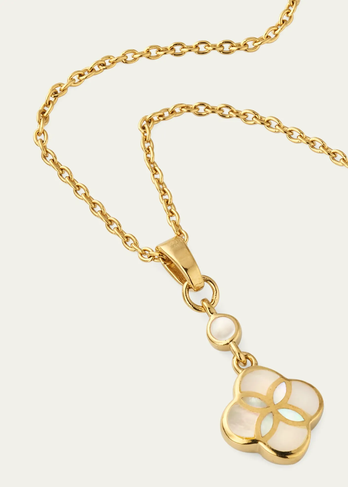 Jan LeslieSingle Petal Mother of Pearl Drop Necklace