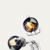 Jan LeslieSpinning Lapis Inlay Globe Cuff Links
