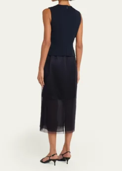 Jason Wu CollectionCady Layered Sleeveless Midi Cocktail Dress
