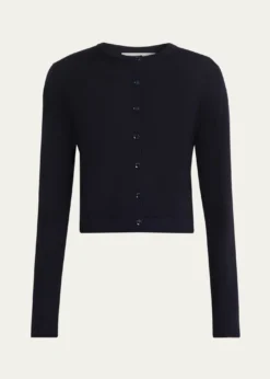 Jason Wu CollectionMerino Wool Crewneck Cardigan With Satin Panel