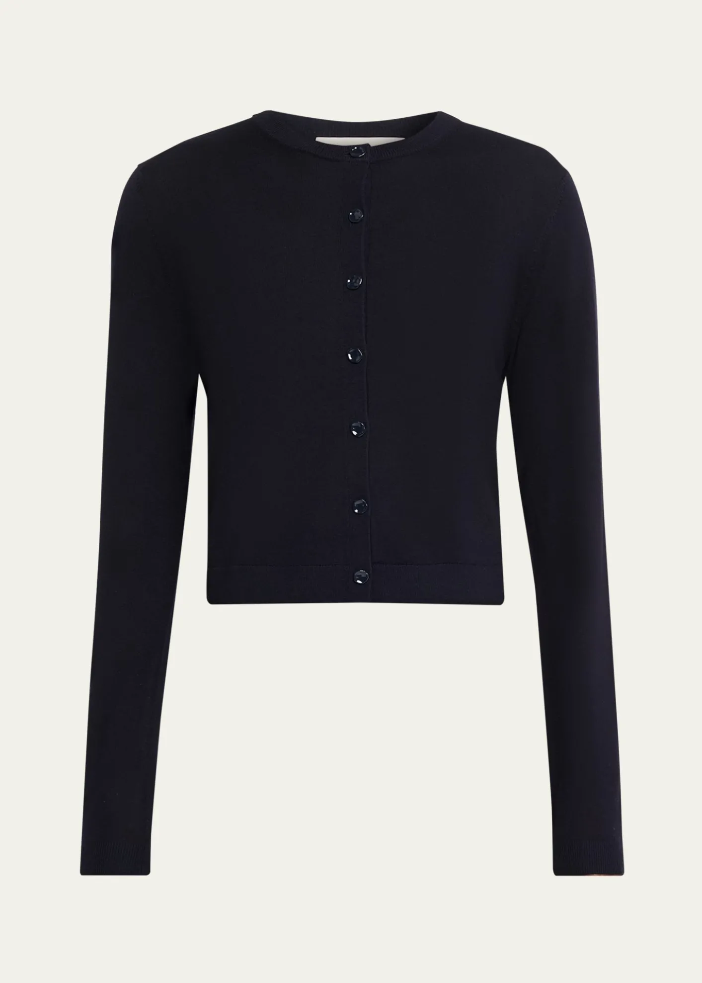 Jason Wu CollectionMerino Wool Crewneck Cardigan With Satin Panel