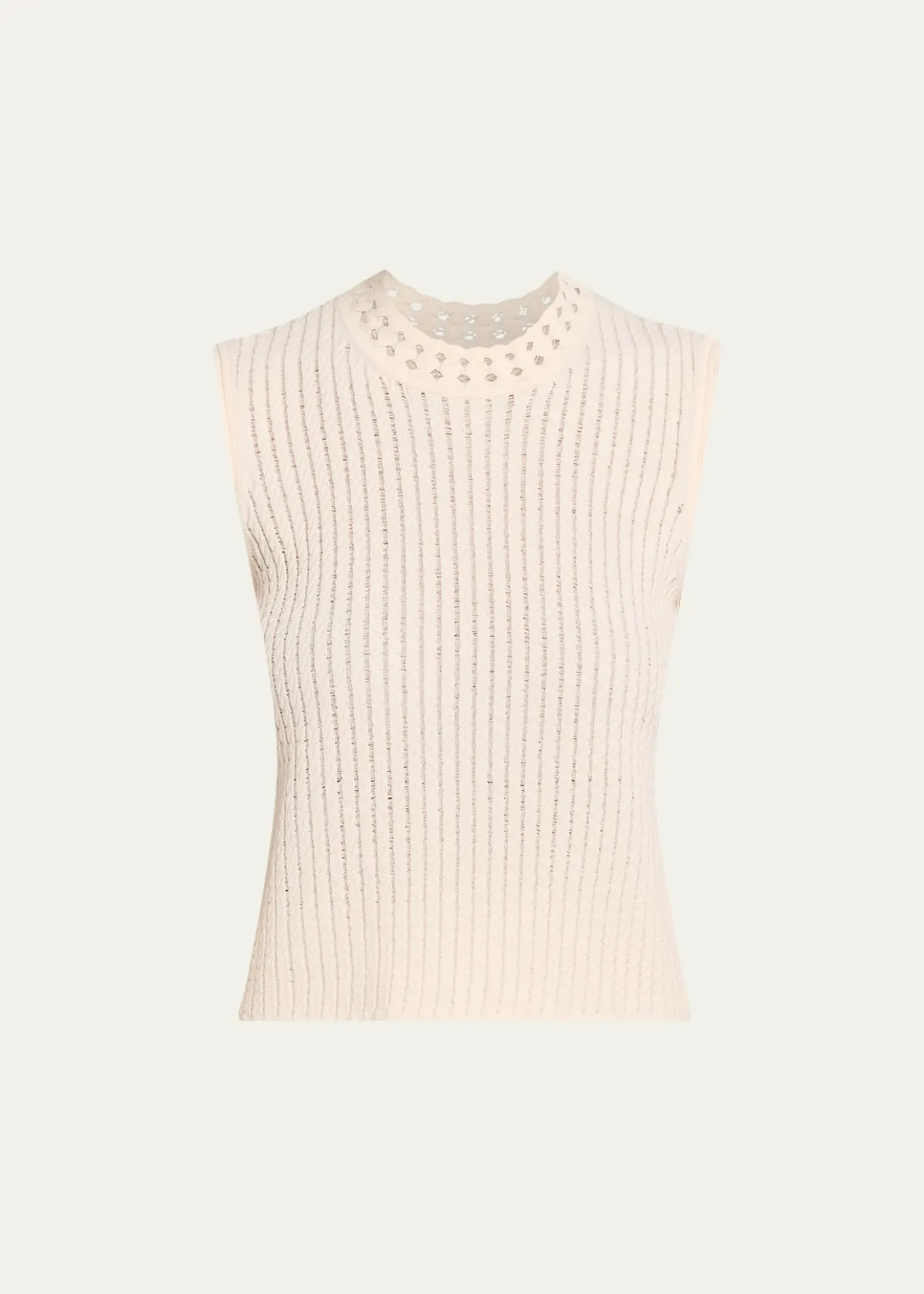 Jason Wu CollectionOpenwork Cable Knit Sleeveless Sweater